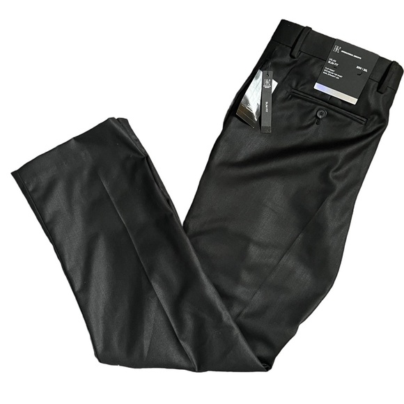 NWT INC BLACK MILAN SLIM FIT STRAIGHT LEG SUIT PANTS SIZE 30x30 - Picture 3 of 9